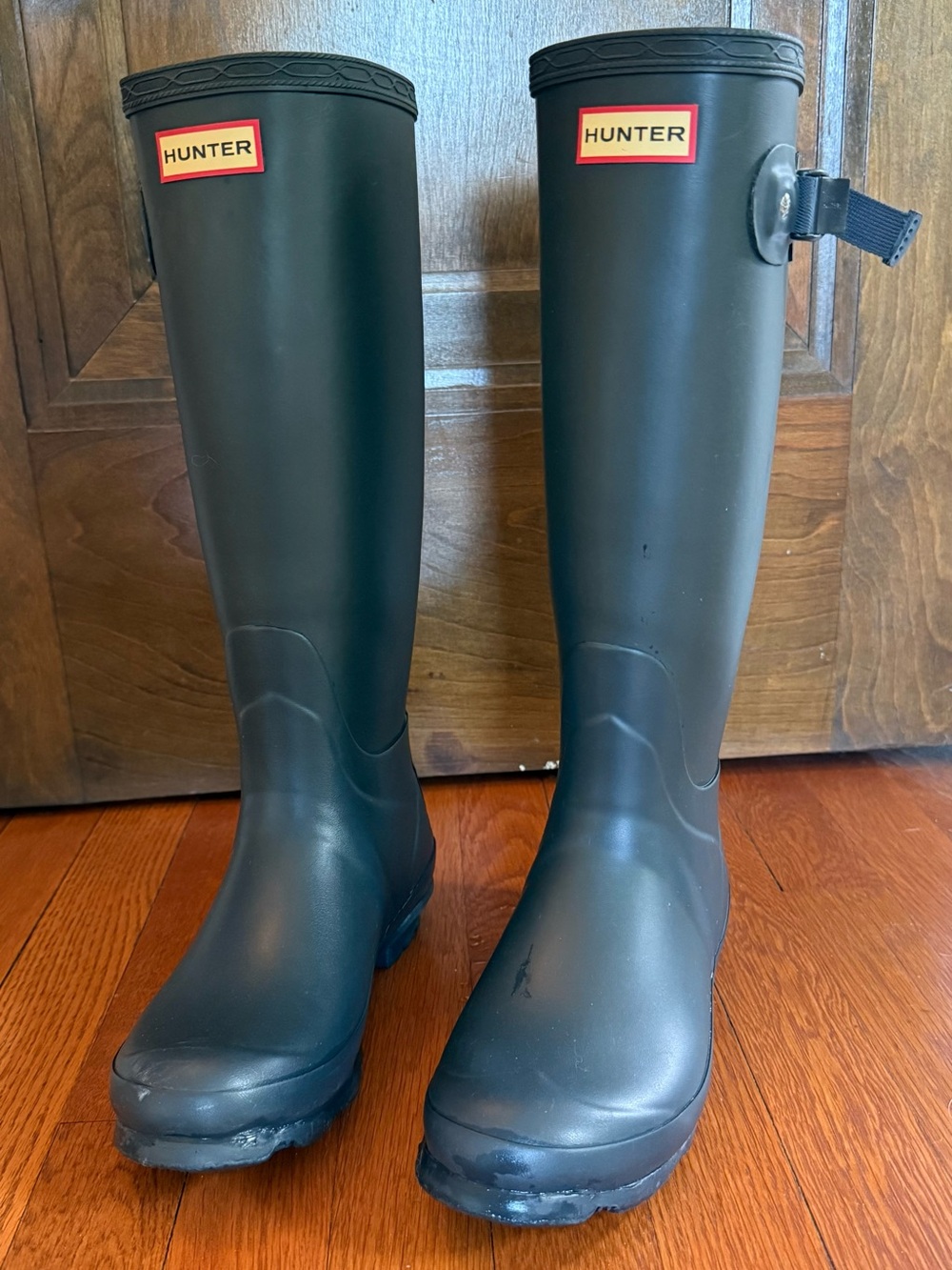 Hunter Dark Blue Tall Rain Boots